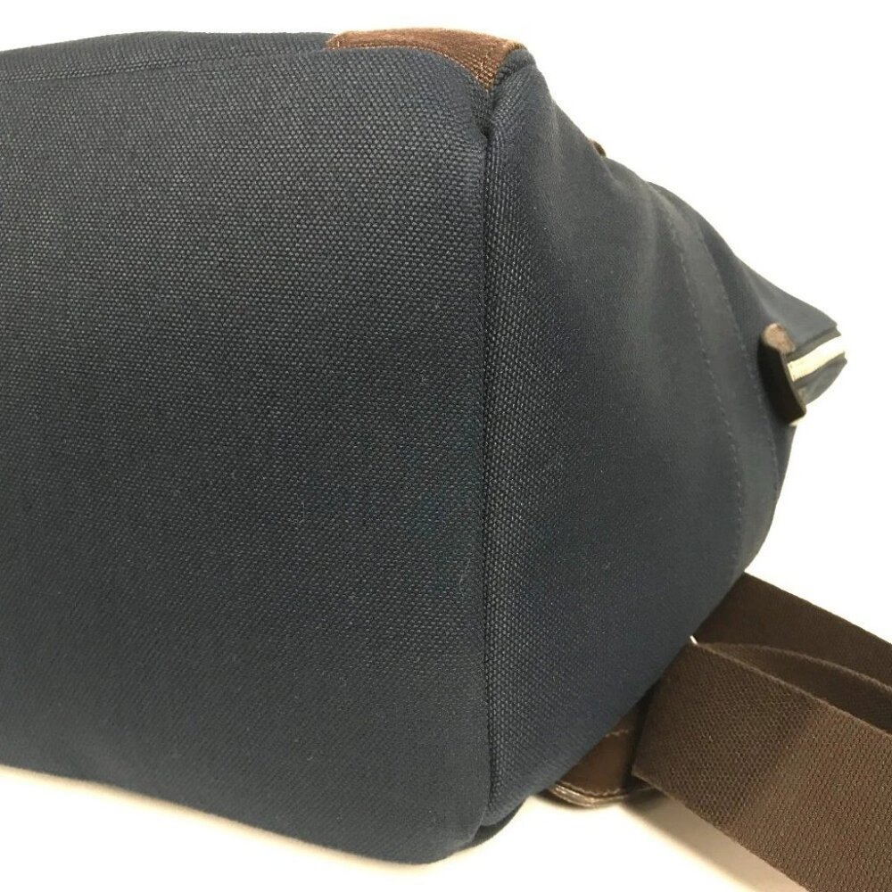 HERMES sacked panther jug room bag backpack Backpack cotton Navy/Brown - Picture 13 of 14